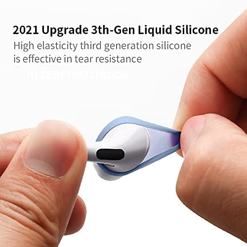 Funda de silicona para Airpods Pro con 2 pares de fundas para las orejas, funda suave de primera calidad, a prueba de golpes con llavero para