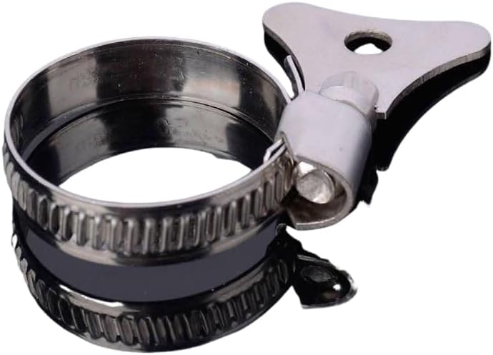Paquete de 10 abrazaderas de manguera de acero inoxidable 304, abrazaderas de tornillo de pulgar ajustables, tamaño de 58″-1″ (16-25mm), ancho de