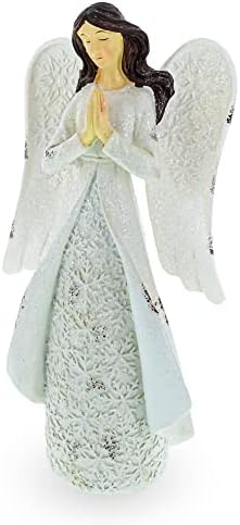 BestPysanky Sereno ángel rezando en copos de nieve vestido figura