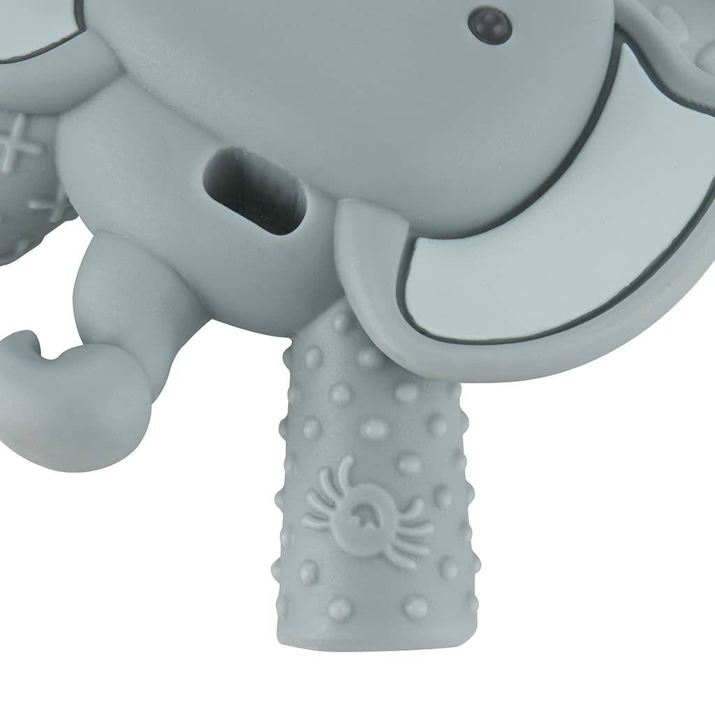 Itzy Ritzy – El mordedor Ritzy llega a los molares y masajea las encías doloridas cuenta con múltiples texturas y diseño flexible elefante