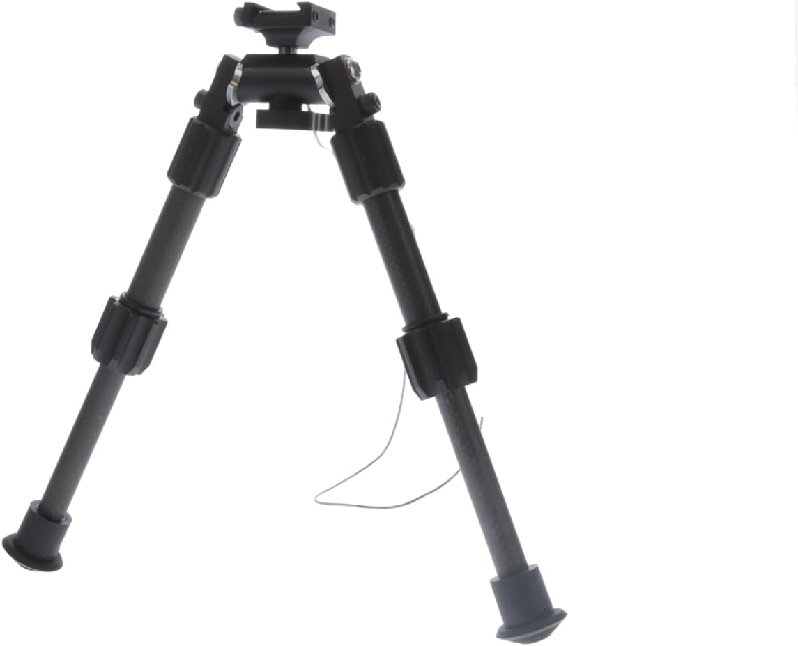 TRUGLO Tac Pod Carbon Pro – Bípode de rifle portátil ajustable ligero y duradero con base pivotante, estilo de montaje y opciones de longitud de