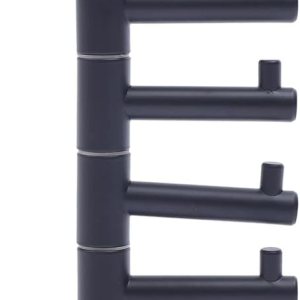 Ganchos giratorios negros para colgar en la pared con 4 brazos giratorios, múltiples ganchos para toallas de baño, ganchos para ropa, perchero de Ganchos giratorios negros para colgar en la pared con 4 brazos giratorios, múltiples ganchos para toallas de baño, ganchos para ropa, perchero de