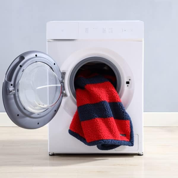 Nautica – Manta de felpa, ropa de cama sherpa ultrasuave, decoración cálida y acogedora para el hogar para cama o sofá (azul Lawndalerojo, 50 x 60