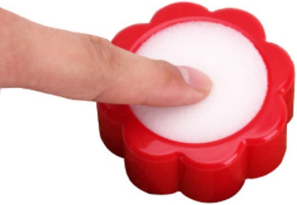 Esponja de conteo resistente con forma de flor, esponja húmeda para contar dinero en efectivo para uso en bancos de oficina, rojo y amarillo,