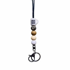 Funny Teacher Lanyard Silicone Bead Teacher Lanyard Coffee Teach Repeat Cup Charm Lanyard Funny Teacher Lanyard Silicone Bead Teacher Lanyard Coffee Teach Repeat Cup Charm Lanyard