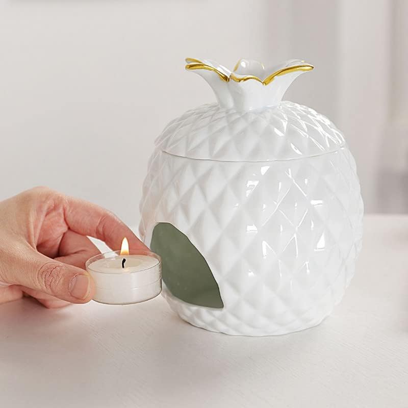 Calentador de cera para cera perfumada, calentador de cera de piña, calentador de cera derretida con placa de calentamiento de cerámica, fragancia
