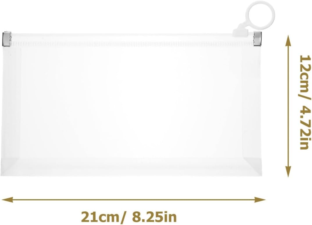 MAGICLULU 10 sobres de plástico transparente con cremallera B6, soporte para documentos, bolsa de almacenamiento de lápices, bolsa de papelería,