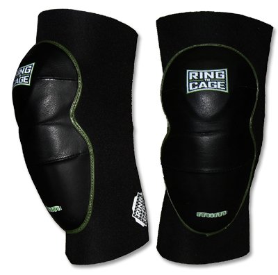 Deluxe MiM-Foam Rodilleras – Cuero para MMA Grappling Jiu Jitsu-XL