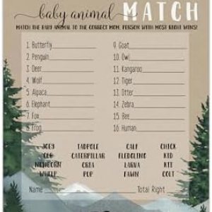 Juego de baby shower de leñador a juego de animales para todas las ocasiones, actividades divertidas de adivinanzas, juego de invitados, oso rústico Juego de baby shower de leñador a juego de animales para todas las ocasiones, actividades divertidas de adivinanzas, juego de invitados, oso rústico