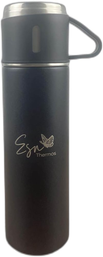 Termo de acero inoxidable, termo taza para bebidas calientes y bebidas frías para viajes y, picnics 16.9 fl oz16.9oz calidad café, té y botella de