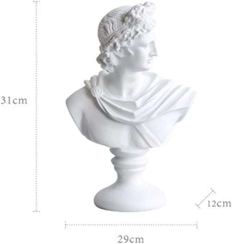 Vintage Apolo Cabeza Retrato Venus Busto Estatua Elegante Decoración del Hogar Artesanía Resina Artesanía Artemisa Diosa Escultura