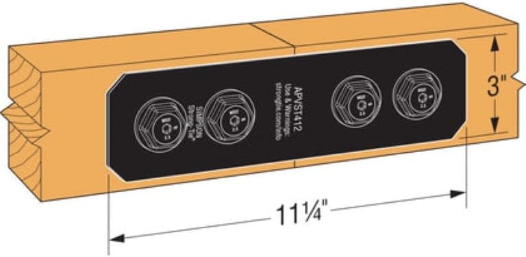 Simpson Strong Tie APVST412 Outdoor Accents Avant Collection ZMAX, correa negra con recubrimiento en polvo para 4X, paquete de 8