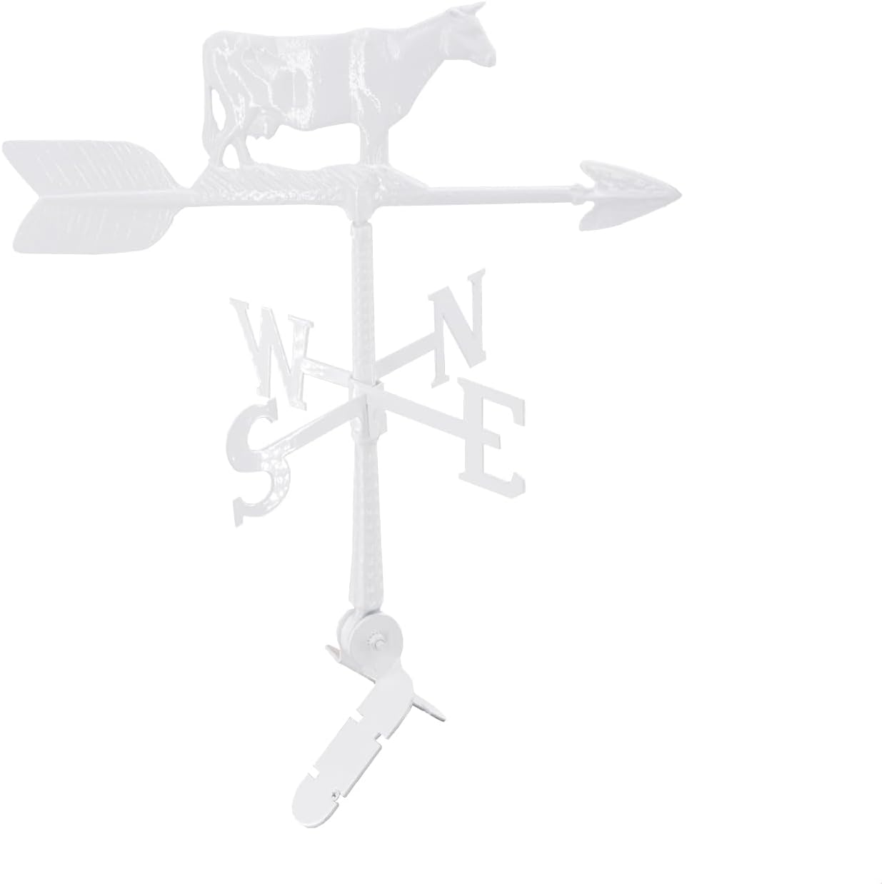Veleta de vaca – 6 colores disponibles – Veleta para exteriores – Decoración de techo de metal – Soporte incluido (4 a elegir) – Veleta de aluminio