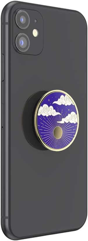 PopSockets Agarre y soporte para teléfono con parte superior intercambiable – Esmalte Sunburst