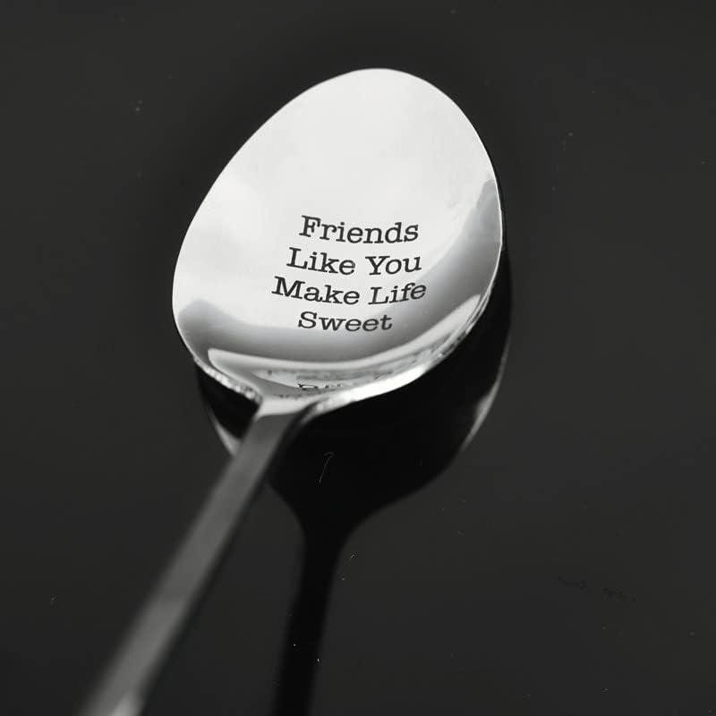 Cuchara de regalo de amistad para mujeres, amigas como tú, para hacer la vida, cucharas dulces para mejores amigas, regalo de Navidad, cumpleaños,