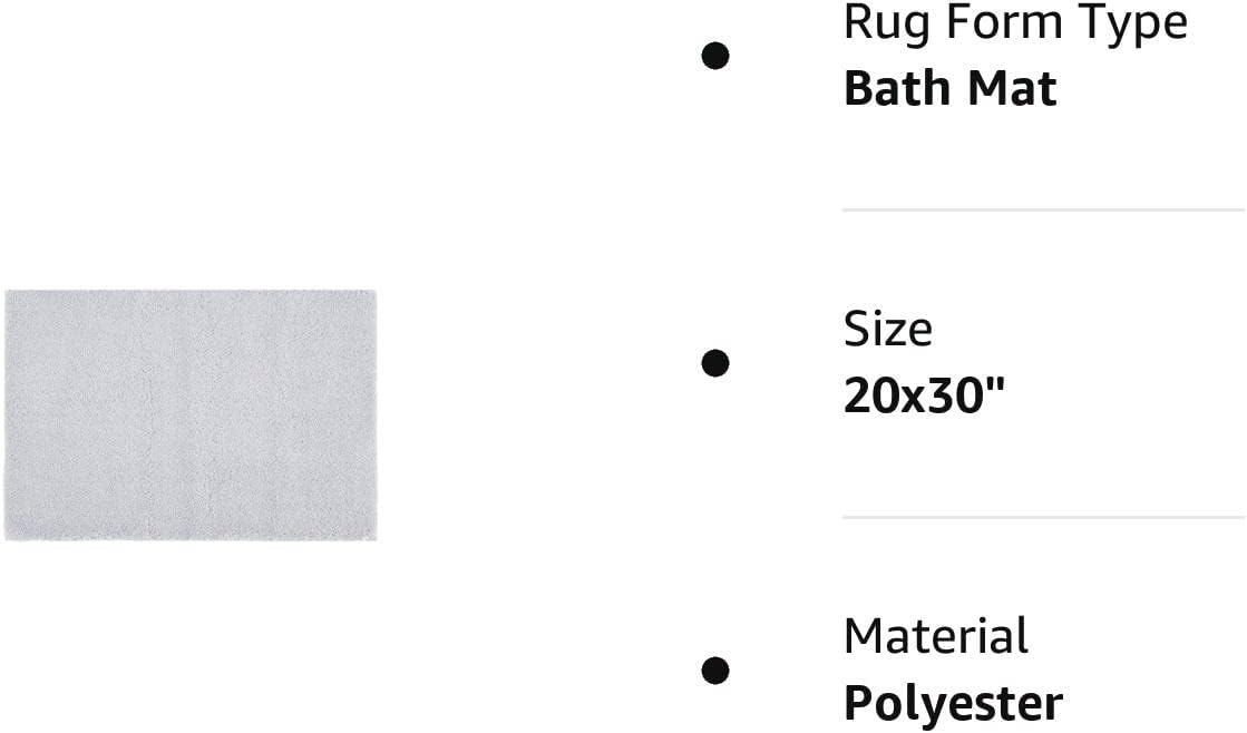 MADISON PARK SIGNATURE Marshmallow – Alfombra de baño antideslizante, de felpa lujosa, absorbente, de secado rápido, diseño de spa, decoración de