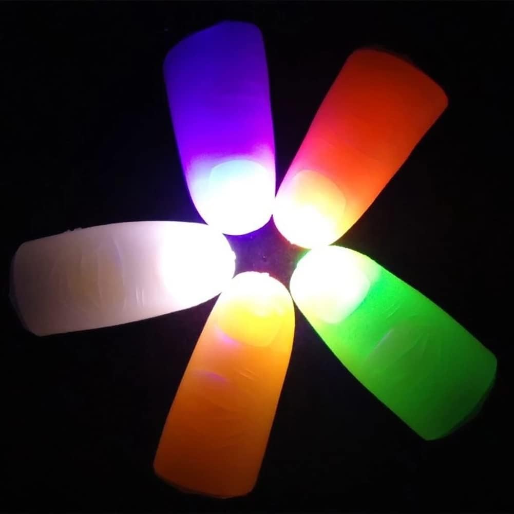 Surakey 2 piezas de luz para el pulgar, puntas de dedo mágico para el pulgar, lámpara LED para los pulgares, luz para fiesta, trucos de escenario