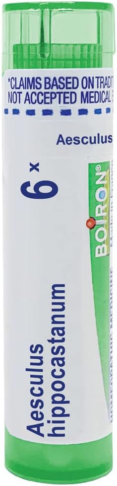 Boiron Aesculus Hippocastanum 6X para el dolor de hemorroides – 80 pellets