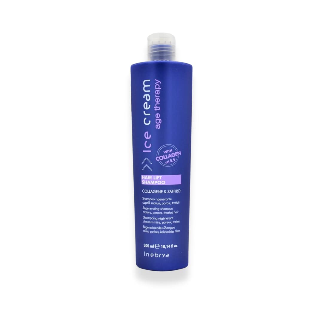 Juego de champú y acondicionador Ice Cream Age Therapy Tratamiento revitalizante y regenerador con colágeno, elastina y zafiro para cabello dañado y