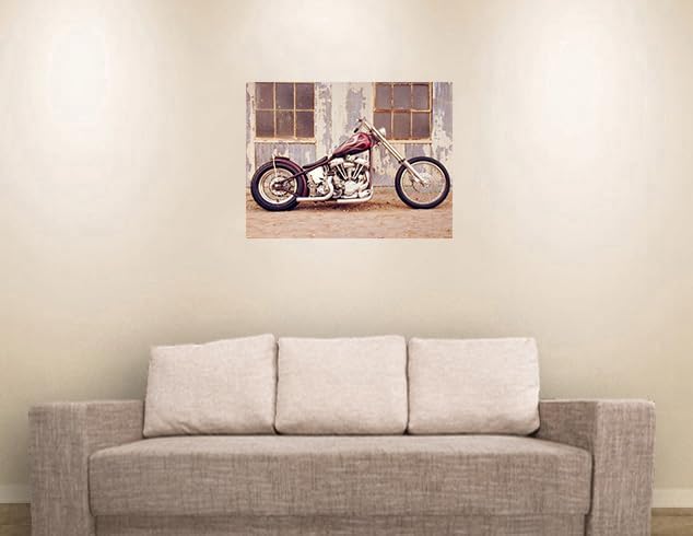 Póster vintage para decoración de pared de motocicleta Chopper Buck Lovell Biker (16 x 20 pulgadas)