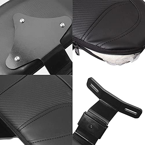 Respaldo delantero negro con almohadilla compatible con Harley Touring CVO Street Glide Road King Road Glide 2009-2022 2021 2020