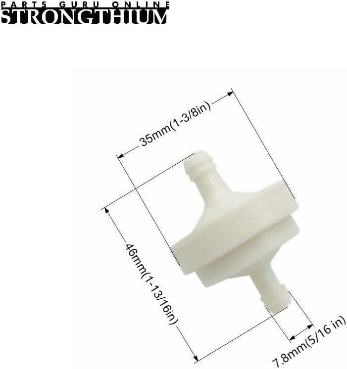 Filtro de combustible de gas en línea ID de 14 de pulgada para Briggs Stratton Craftsman Toro 394358s 56679 394358 394358S 7014359YP 56679MA x2 con