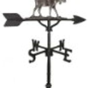 Montague Metal Products Veleta de 32 pulgadas con adorno de alce de hierro sueco Montague Metal Products Veleta de 32 pulgadas con adorno de alce de hierro sueco