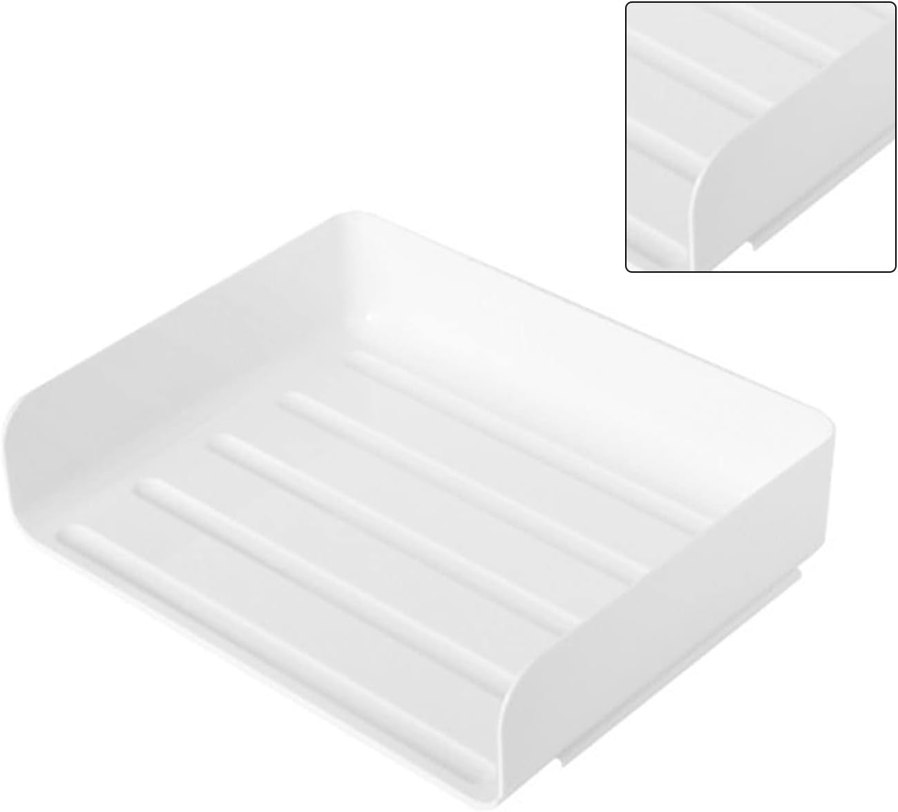 Bandeja apilable para cartas, organizador de escritorio blanco de PET, organizador de bandeja de documentos de papel, soporte de papel para archivos