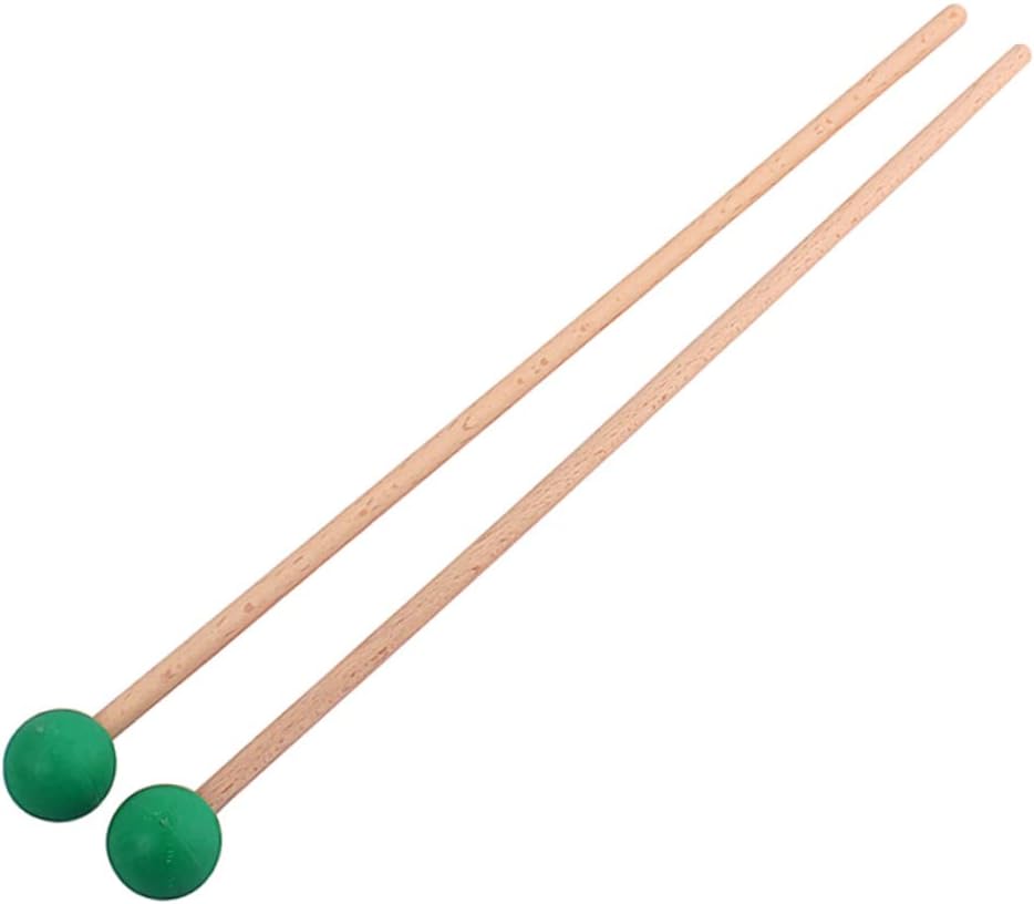 Milisten 2 pares 5a baquetas accesorios de música Bell stick instrumento Glockenspiel Baquetas de tambor baquetas 5a punta de madera palo de