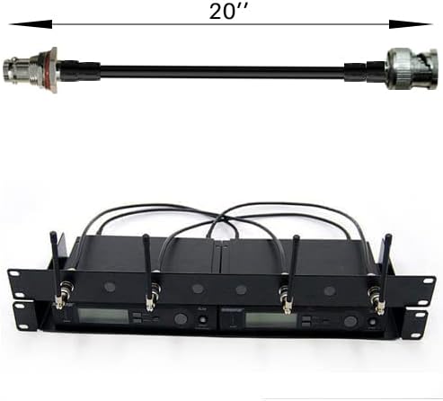 Cable de extensión de antena coaxial de micrófono inalámbrico RS Conector BNC (4 unidades)