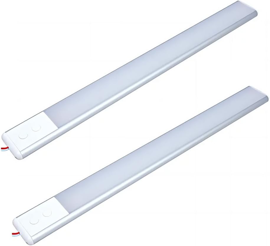 Barra de luz LED de 12 V con interruptor, temperatura regulable de 3 colores, luz interior de bajo voltaje para caravana, cámper, remolque,
