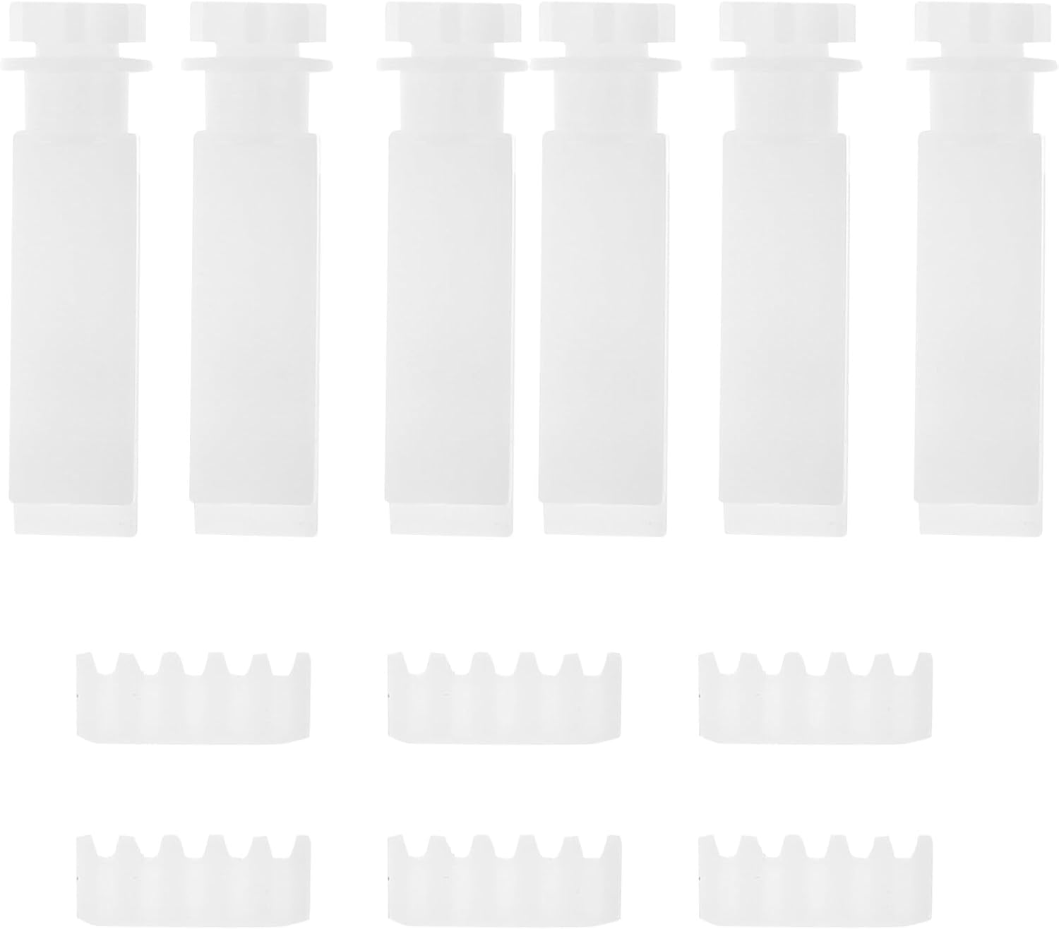 Uonlytech Juego de 6 poleas de cortina blancas, tallo y engranaje de reparación de plástico, kit de reparación de persianas verticales, accesorios