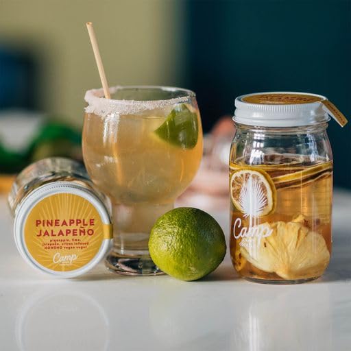 Camp Craft – Mezcla de cóctel – Piña jalapeño  Kit de infusión de mezcla de bebidas premium con frutas deshidratadas, hierbas y azúcar vegano