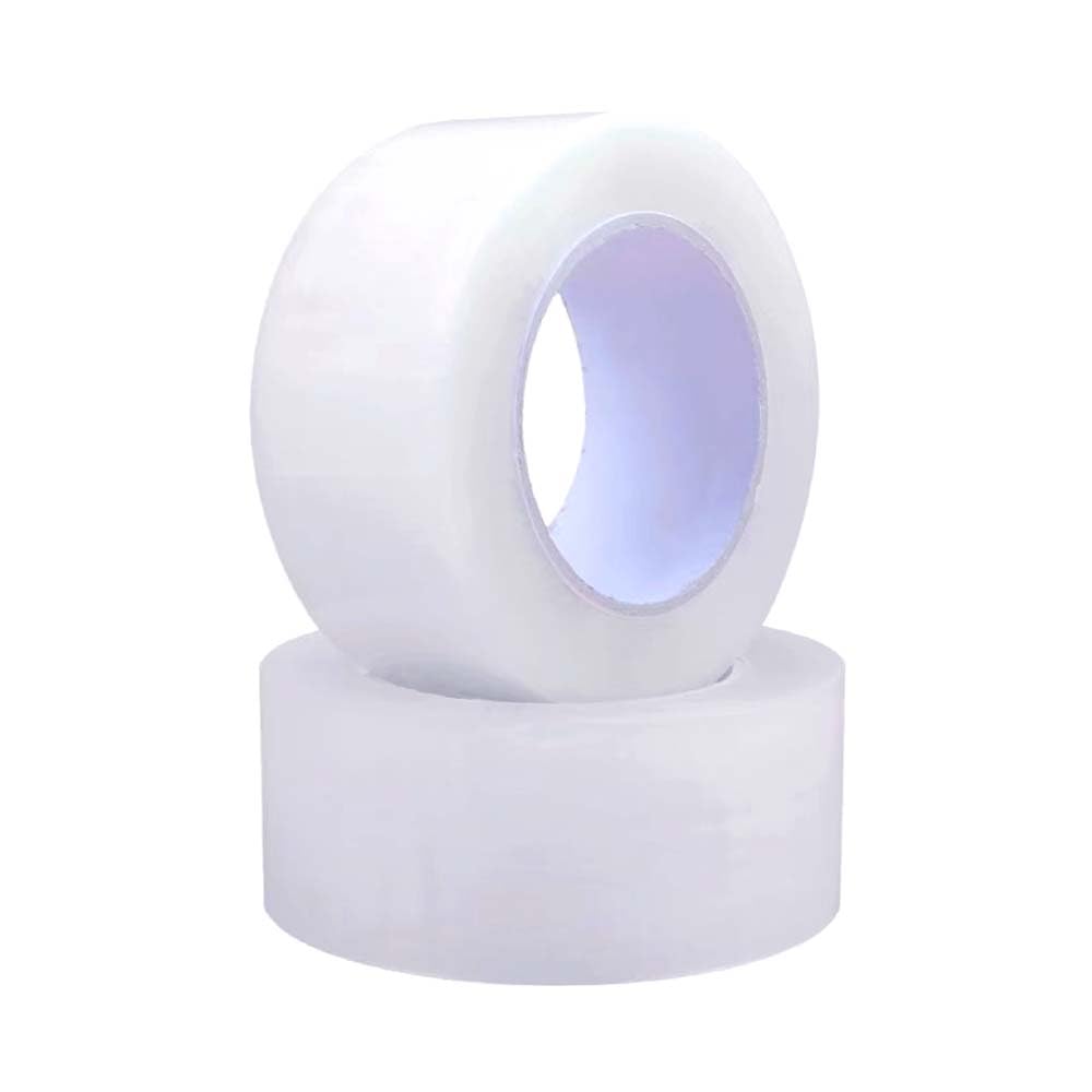 2 rollos de cinta de embalaje transparente de 2 pulgadas x 110 yardas, total de 220 yardas, cinta de embalaje de cartón de conductos pesados para