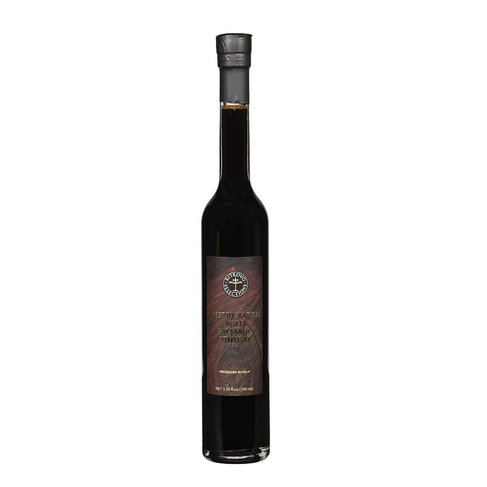 Ritrovo Selections Vinagre balsámico envejecido, 3.39 onzas líquidas (cereza añejada en barril)