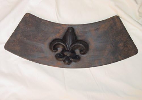 Fleur De Lis – Molde de plástico para manualidades con bordes curvados con hormigón o cemento para hacer piedras de jardín 5028