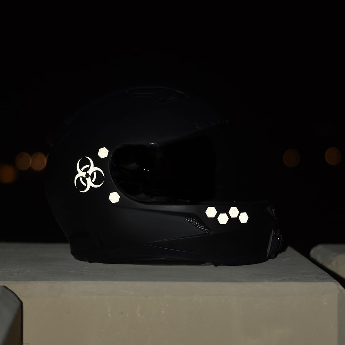 Kit de calcomanías reflectantes para casco de motocicleta, tecnología de calcomanías reflectantes 3M, calcomanías que aumentan la visibilidad, se ve