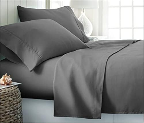 Beckham Hotel Collection – Juego de sábanas de microfibra cepillada suave de lujo de la serie 1500, con bolsillo profundo, tamaño California King,