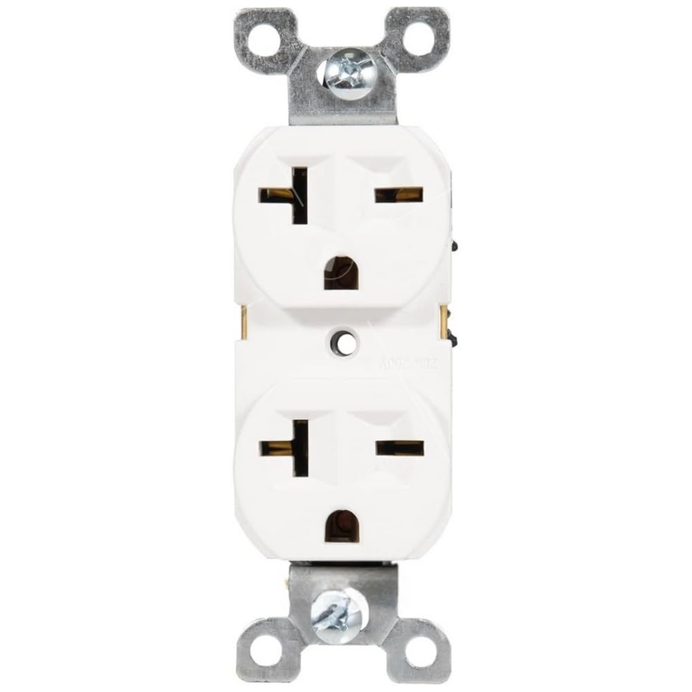 SHADID Toma de corriente de pared única de 220 V  240 V  250 V, receptáculo Nema 6-20R, interruptor eléctrico de 20 amperios, grado industrial,