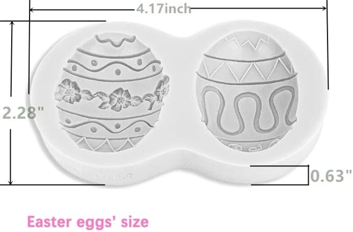 Molde de silicona de chocolate 3D de huevos de Pascua y conejo, caja de regalo de juego de ideas para fiestas románticas, cumpleaños, fondant,