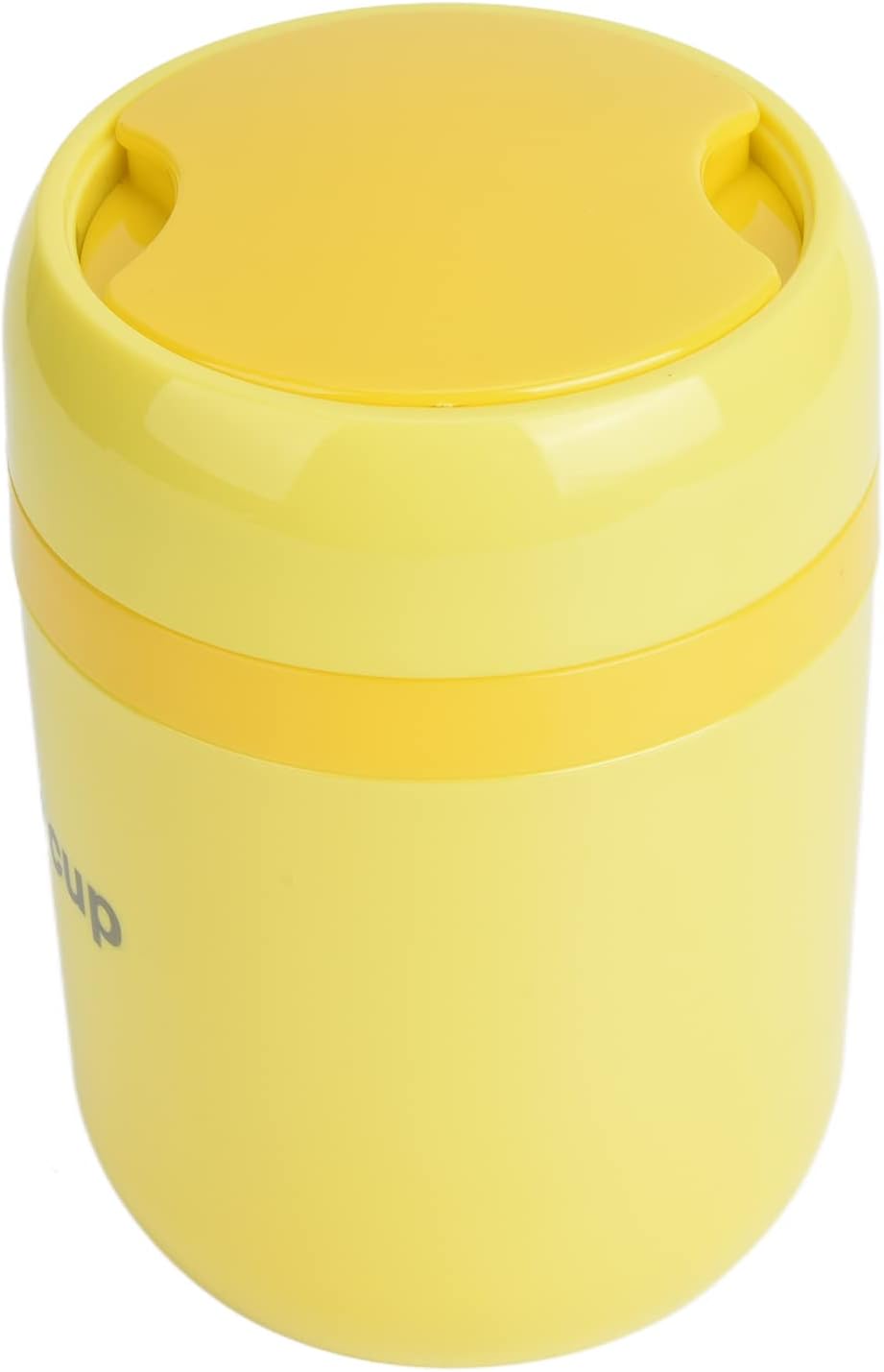 Tarro de comida aislado, contenedor de alimentos aislado doble antiescaldamiento de 16.9 fl oz, cuchara plegable para oficina, picnic, viajes al