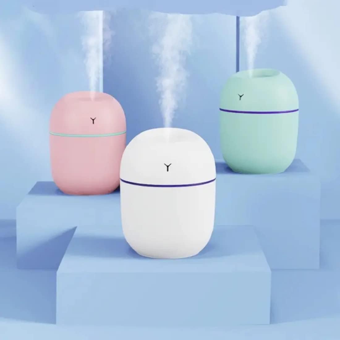 Mini portátil USB ultrasónico humidificador de aire Aroma Difusor de aceite esencial (blanco)