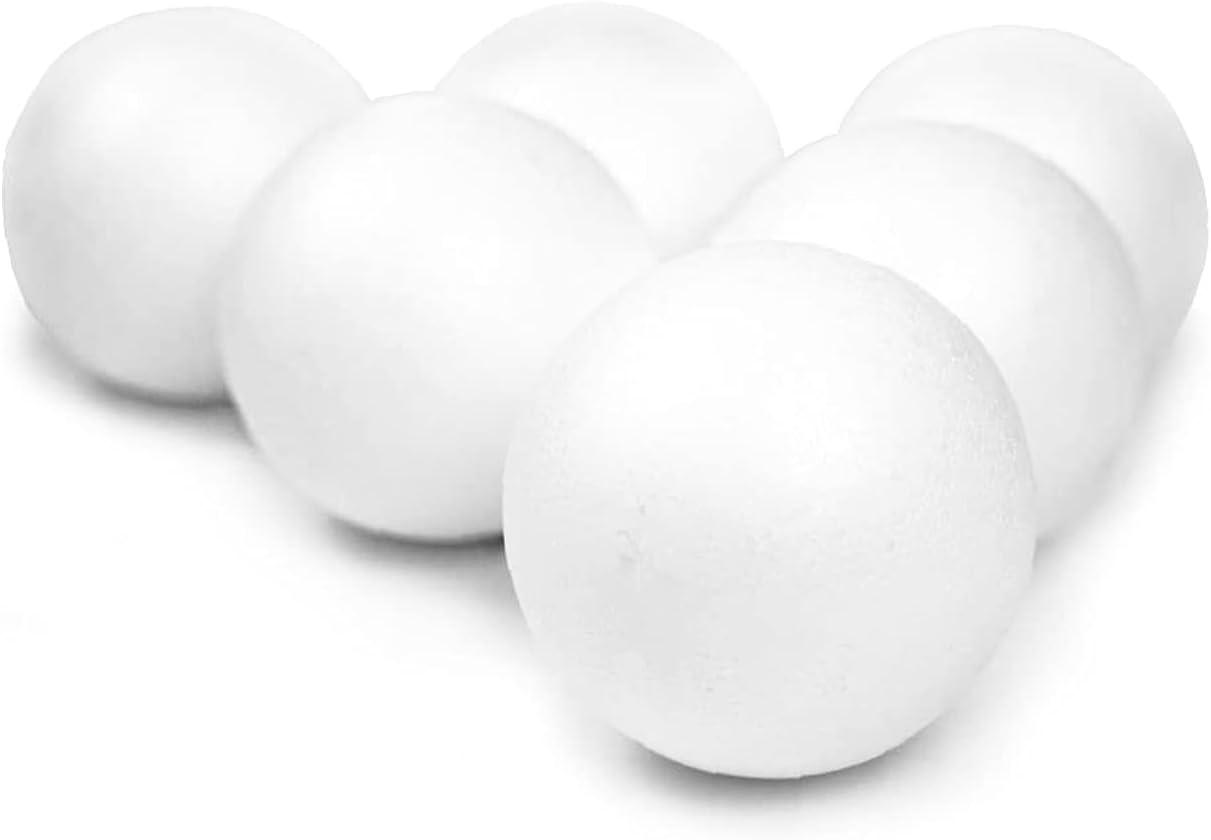 Evershine Paquete de 12 bolas de espuma para manualidades de 4 pulgadas, bolas blancas de poliestireno de espuma para manualidades y proyectos