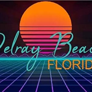 Delray Beach Florida – Imán de nevera (4 x 2.25 pulgadas), diseño retro de neón Delray Beach Florida – Imán de nevera (4 x 2.25 pulgadas), diseño retro de neón