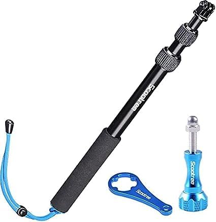 Smatree SmaPole S1 – Barra telescópica de mano de aleación de aluminio compatible con GoPro Hero121110987654321 y Hero Max, sesión de héroe (15.8