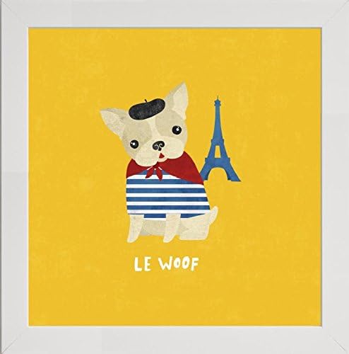 Watson Range Good Dogs – Bulldog francés brillante de Moira Hershey, marco, 10 x 10 pulgadas, color blanco