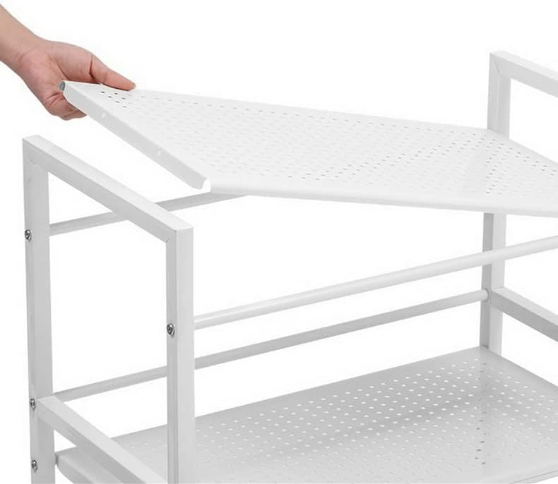 Carrito utilitario rodante de 3 niveles, carrito de isla de cocina con ruedas, carrito de servicio de metal con ruedas, estante de utilidad, estante