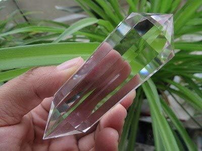 3.77 oz 12 lados estilo Vogel claro cuarzo cristal varitas punto zhenghong