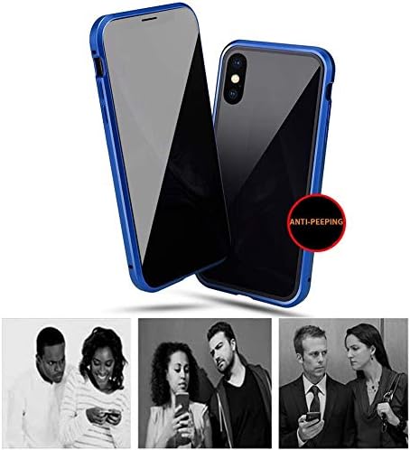 Funda magnética de privacidad para iPhone 11 Pro Max, antiapertura, absorción magnética, protector de pantalla de privacidad de doble cara, vidrio
