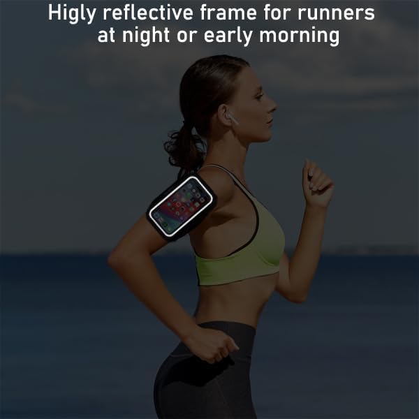 Soporte de teléfono para correr, banda para correr para iPhone y Samsung Galaxy, soporte para brazalete de teléfono celular para caminar, gimnasio,